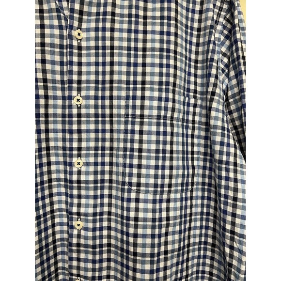 Peter Millar Blue Plaid Button Down Shirt Men's Size Large - Picture 6 of 8